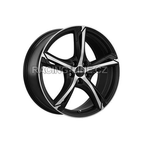 Alu kola RONAL R62, 18x7.5 5x105 ET42, černá matná + leštění