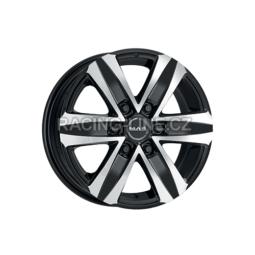 Alu kola MAK STONE 6, 17x7.5 6x139.7 ET55, černá lesklá + leštění (zátěžová)