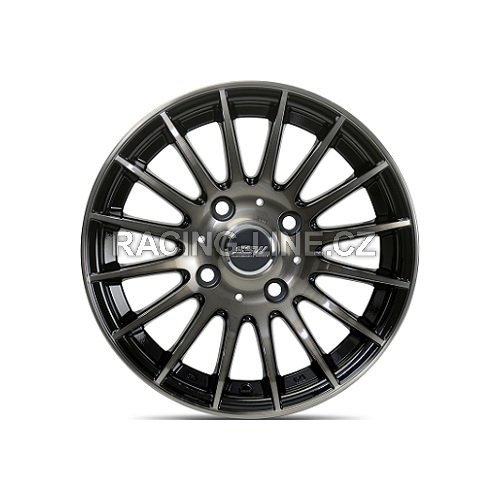 Alu kola DIVERSEN S105LP, 17x7.5 4x108 ET40, černá lesklá + leštění