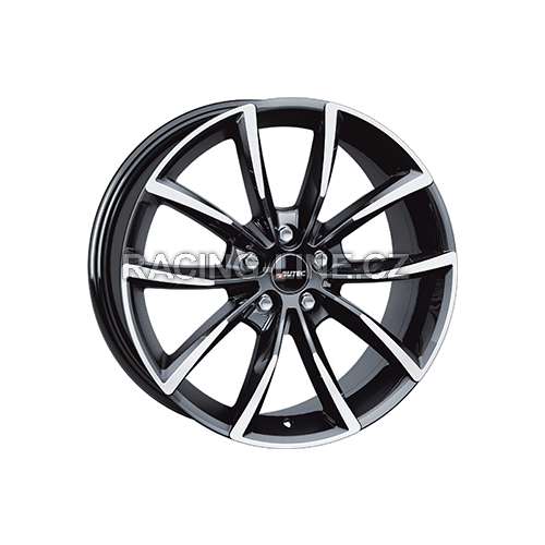 Alu kola AUTEC ASTANA, 18x8 5x114.3 ET46, černá lesklá + leštění