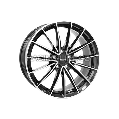 Alu kola MONACO WHEELS GP14, 18x7.5 5x112 ET45, černá lesklá + leštění