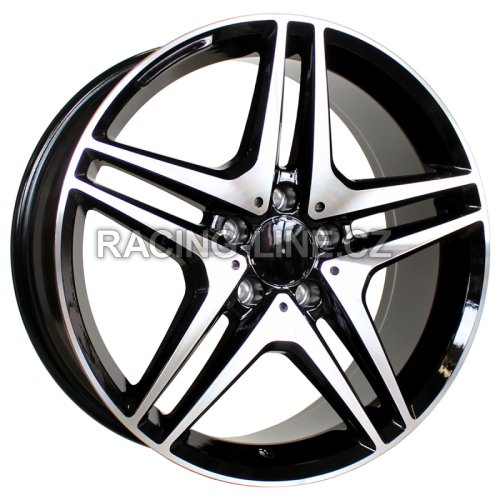 Alu kola Racing Line BK443, 17x8 5x112 ET40, černá + leštění