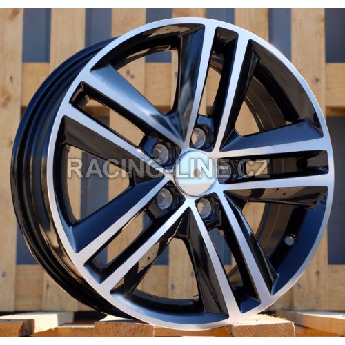 Alu kola Racing Line SW110, 15x6 5x100 ET40, černá + leštění