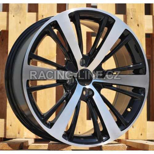 Alu kola Racing Line LU451, 18x7.5 4x108 ET25, černá + leštění