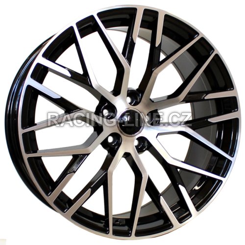 Alu kola Racing Line XFE30, 19x8.5 5x112 ET39, černá + leštění