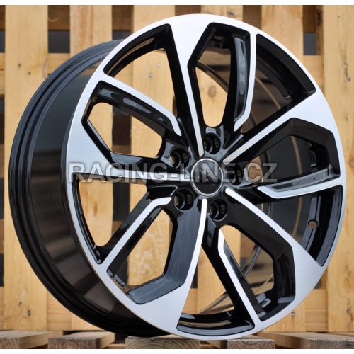 Alu kola Racing Line 3S5979, 19x8 5x112 ET49, černá + leštění