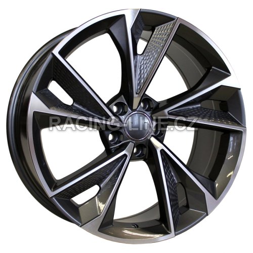 Alu kola Racing Line B1566, 20x9 5x112 ET31, šedivá + leštění