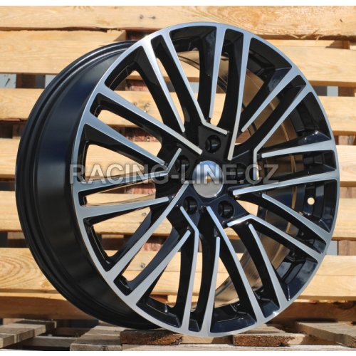 Alu kola Racing Line Y1191, 18x7.5 5x112 ET48, černá + leštění