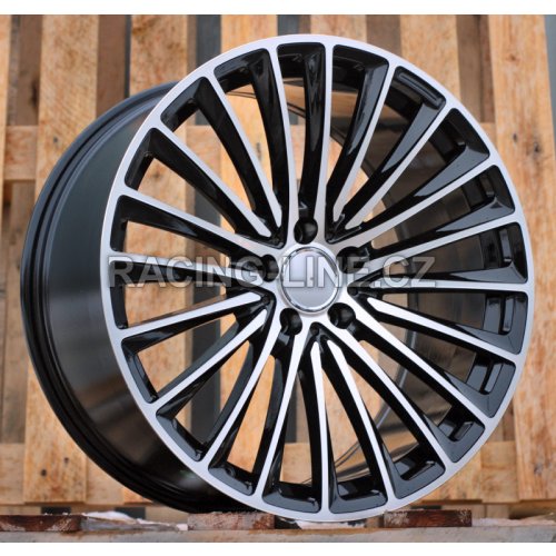 Alu kola Racing Line Y5909B, 20x8.5 5x112 ET40, černá + leštění