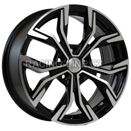 Alu kola Racing Line B5920, 17x7 5x114.3 ET35, černá + leštění