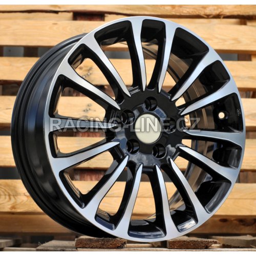 Alu kola Racing Line Y1204, 17x7 5x98 ET41, černá + leštění