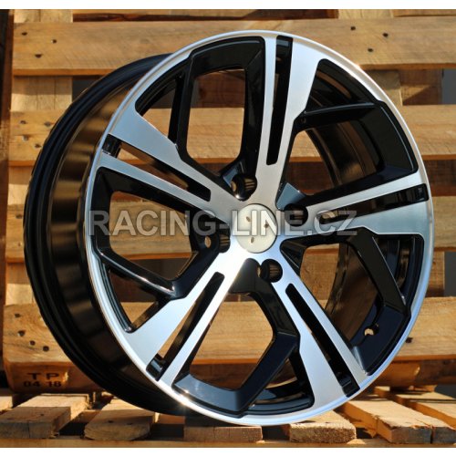 Alu kola Racing Line Y1206, 17x7 4x108 ET25, černá + leštění