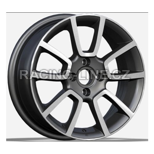 Alu kola Racing Line BK746, 15x6 4x98 ET35, černá + leštění