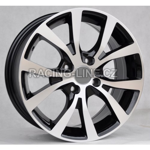 Alu kola Racing Line BK715, 15x6.5 4x100 ET40, černá + leštění