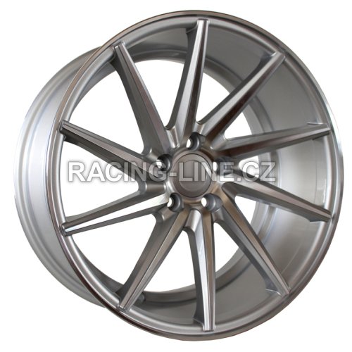 Alu kola Racing Line B1058, 19x8.5 5x112 ET26, stříbrná + leštění