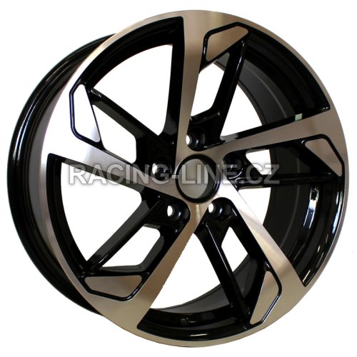 Alu kola Racing Line XE139, 20x9 5x112 ET31, černá + leštění