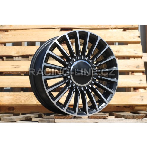 Alu kola Racing Line Y1210, 16x6.5 4x98 ET35, Černá matná + leštění