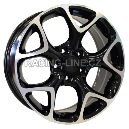 Alu kola Racing Line E236, 17x7 5x110 ET41, černá + leštění