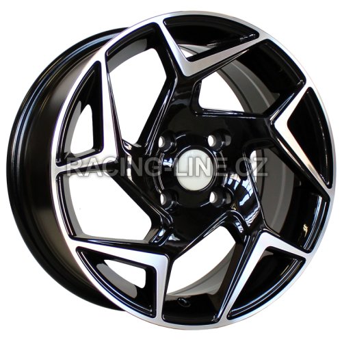 Alu kola Racing Line XE172, 16x6.5 4x108 ET47, černá + leštění