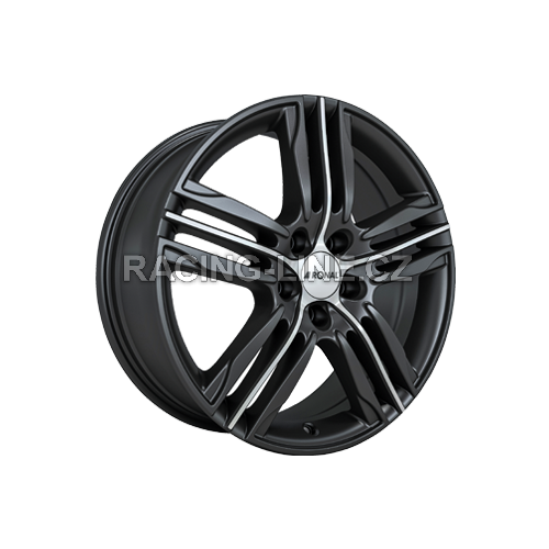 Alu kola RONAL R57, 17x7.5 5x108 ET45, černá matná + leštění (zátěžová)