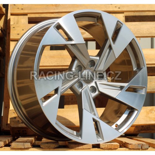 Alu kola Racing Line I5640, 20x9 5x112 ET38, šedivá + leštění