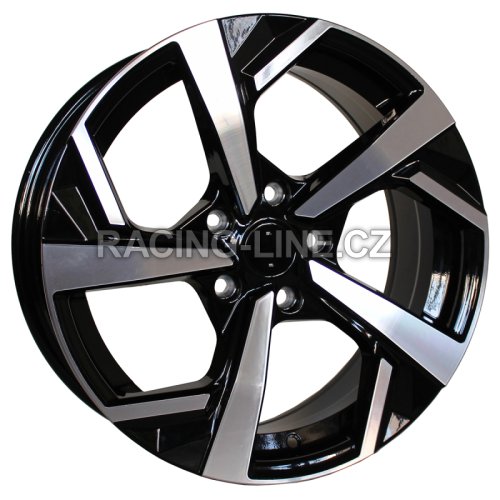 Alu kola Racing Line XE173, 19x7.5 5x114.3 ET40, černá + leštění