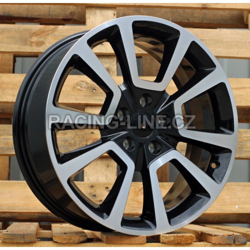 Alu kola Racing Line L1485, 18x7 5x114.3 ET40, černá + leštění