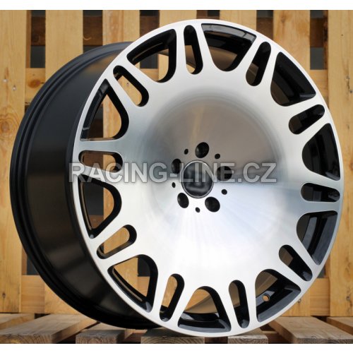 Alu kola Racing Line XE629, 22x9 5x112 ET32, černá + leštění