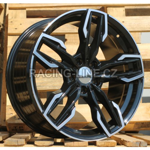 Alu kola Racing Line FE170, 19x8.5 5x120 ET38, černá + leštění