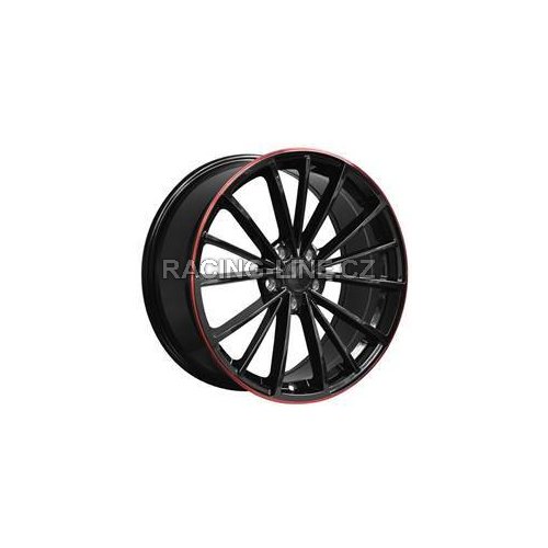 Alu kola Racing Line B5937, 18x7.5 5x112 ET51, černá matná + červený límec