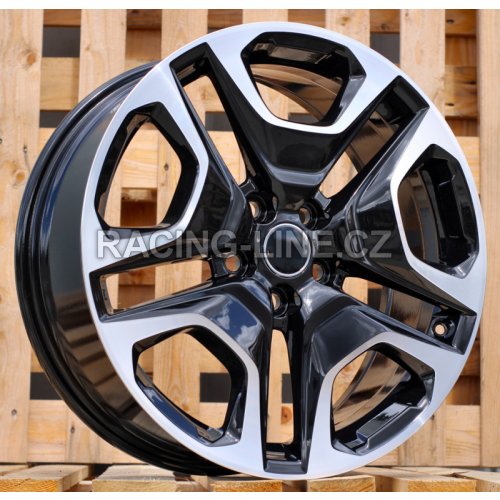 Alu kola Racing Line Y0113, 19x7.5 5x114.3 ET40, černá + leštění