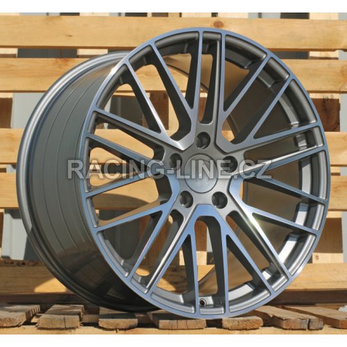 Alu kola Racing Line I0375, 21x9.5 5x130 ET69, šedivá + leštění (zátěžová)