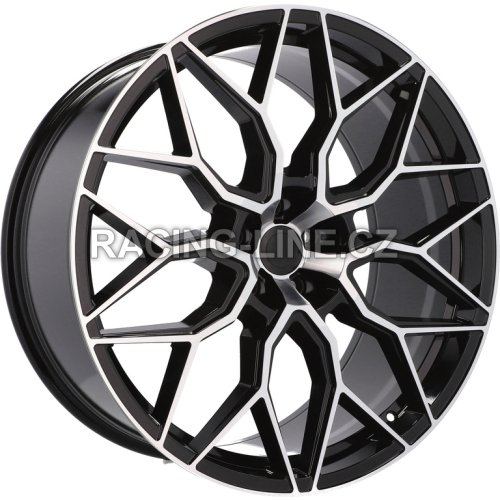 Alu kola Racing Line H4101, 19x8.5 5x108 ET40, černá + leštění