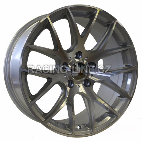 Alu kola Racing Line BK663, 18x8.5 5x120 ET35, stříbrná + leštění