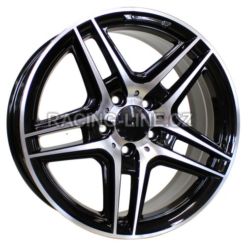 Alu kola Racing Line SSA02, 17x7.5 5x112 ET45, černá + leštění