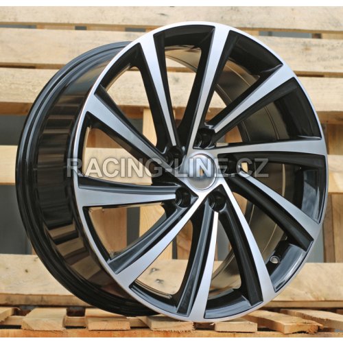 Alu kola Racing Line D2403, 18x8 5x112 ET45, černá + leštění