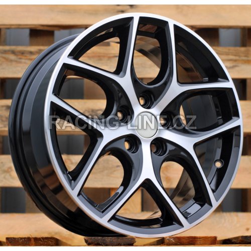 Alu kola Racing Line Y0058, 17x7 5x108 ET50, černá + leštění