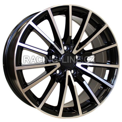 Alu kola Racing Line B5246, 17x7.5 5x112 ET42, černá + leštění