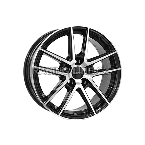 Alu kola ANZIO SPLIT, 18x8 5x112 ET35, černá lesklá + leštění