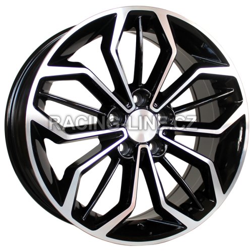 Alu kola Racing Line B5433, 17x7.5 5x108 ET50, černá + leštění