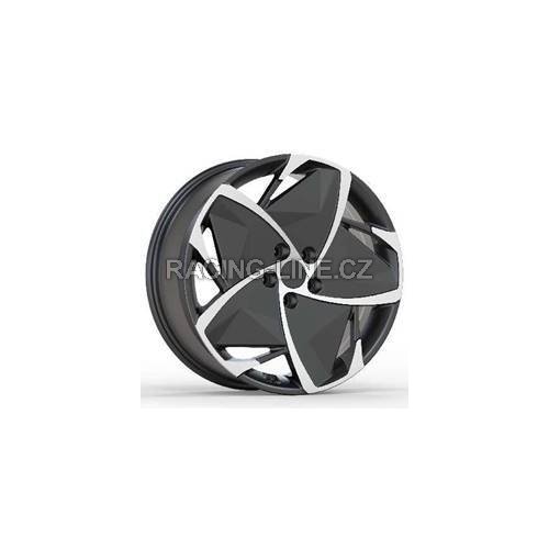 Alu kola Racing Line A5901, 19x8 5x114.3 ET50, černá + leštění