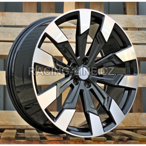 Alu kola Racing Line I1131, 22x10 5x120 ET40, černá + leštění (zátěžová)