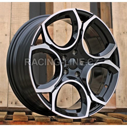 Alu kola Racing Line I5162, 19x8 5x112 ET45, černá + leštění