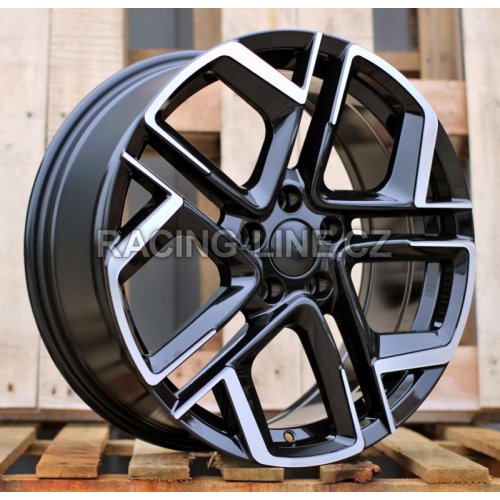 Alu kola Racing Line Y1243, 18x7.5 5x112 ET41, černá + leštění