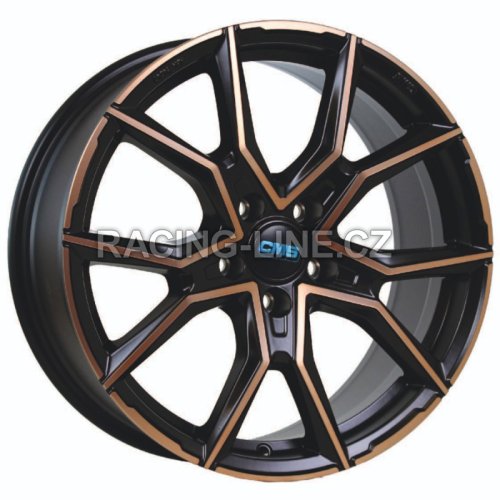 Alu kola CMS C33, 18x8 5x112 ET46, černá + měděná barva leštění