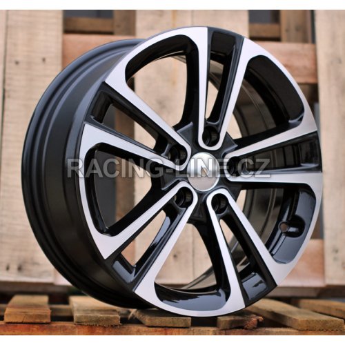 Alu kola Racing Line B5959, 16x6.5 5x108 ET47, černá + leštění