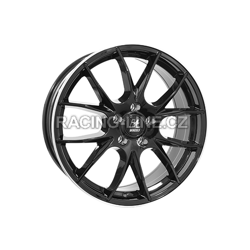 Alu kola IT WHEELS 2 KIRA, 16x6.5 4x100 ET40, černá lesklá + leštěný límec